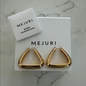 Mejuri Gold Triangle Earrings